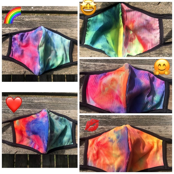 Ribbed Tie Dye Mask - Picture 8 of 9